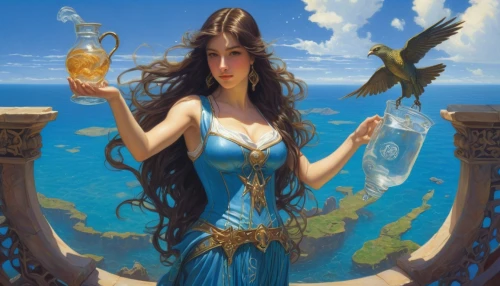 fantasy picture,fantasy art,the sea maid,fantasy woman,sea fantasy,merfolk,sorceress,fantasy portrait,heroic fantasy,agua de valencia,blue enchantress,libra,fantasia,zodiac sign libra,barmaid,priestess,fantasy girl,water nymph,saranka,mermaid background,Illustration,Realistic Fantasy,Realistic Fantasy 03