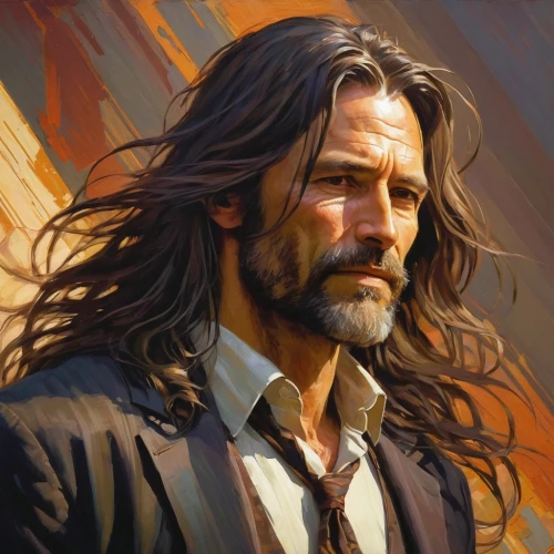 thorin,lokportrait,drover,digital painting,cg artwork,robert harbeck,world digital painting,fantasy portrait,son of god,twelve apostle,portrait background,lincoln blackwood,the long-hair cutter,the wanderer,long hair,wick,conquistador,john day,noah,htt pléthore,Conceptual Art,Fantasy,Fantasy 18