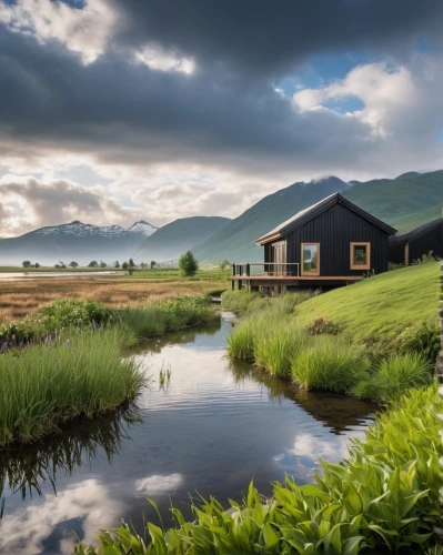 floating huts,home landscape,landscape photography,scottish highlands,summer cottage,icelandic houses,northern norway,salt meadow landscape,meadow landscape,the chubu sangaku national park,vermont,the cabin in the mountains,tidal marsh,carpathians,wooden hut,tatra mountains,western tatras,straw hut,japan landscape,freshwater marsh,Photography,General,Realistic