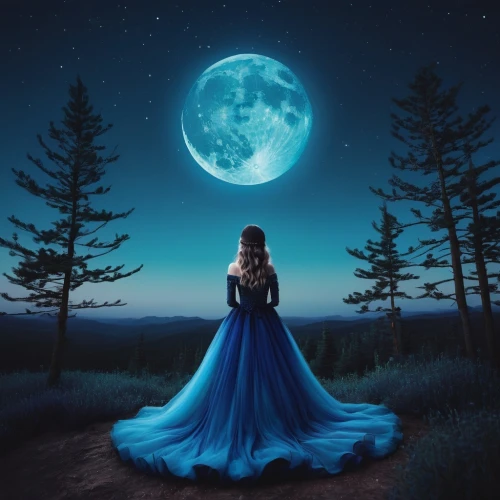 blue moon rose,blue moon,blue enchantress,fantasy picture,moonlit night,moonlight,queen of the night,moonlit,moon phase,blue moment,moon and star background,blue rose,moonbeam,lady of the night,moon night,photomanipulation,moon shine,the moon and the stars,photo manipulation,mystical portrait of a girl,Photography,Artistic Photography,Artistic Photography 12