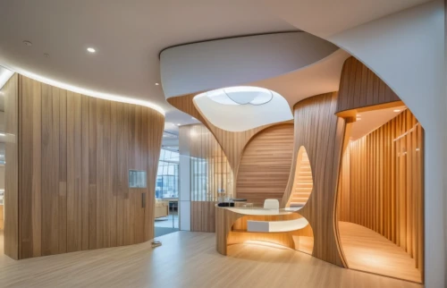 interior modern design,circular staircase,laminated wood,modern decor,contemporary decor,winding staircase,archidaily,daylighting,patterned wood decoration,wooden sauna,interior design,modern architecture,modern office,outside staircase,hallway space,room divider,recessed,wooden stairs,surgery room,modern room,Photography,General,Natural