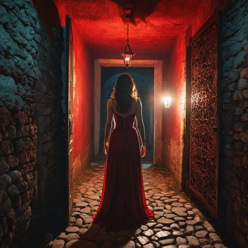 red gown,man in red dress,girl in a long dress,red cape,girl in red dress,lady in red,the threshold of the house,red lantern,red tunic,red riding hood,on a red background,creepy doorway,red coat,red background,photomanipulation,vampire woman,passage,threshold,a girl in a dress,girl in a long dress from the back,Photography,General,Realistic