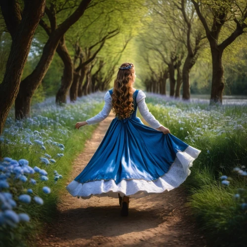 ballerina in the woods,wonderland,fairytale,celtic woman,girl walking away,fairy tale,a fairy tale,alice in wonderland,fantasy picture,children's fairy tale,cinderella,the mystical path,fairy tales,fairytales,mystical portrait of a girl,fairy tale character,girl in a long dress,forest of dreams,way of the roses,enchanted,Photography,General,Fantasy
