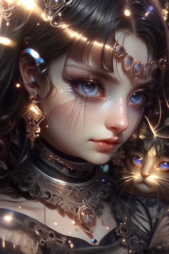 gentiana,tears bronze,amano,fantasy portrait,mystical portrait of a girl,3d fantasy,drusy,artist doll,primrose,tumbling doll,angel's tears,queen of the night,angelica,radiance,fairy queen,filigree,luminous,the enchantress,faery,doll's facial features