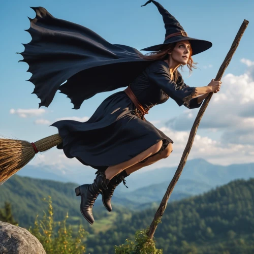 broomstick,flying girl,elves flight,witch broom,mountaineer,digital compositing,fairies aloft,the spirit of the mountains,tightrope walker,tarzan,quarterstaff,montgolfiade,bow and arrow,robin hood,swath,heroic fantasy,tightrope,wonderwoman,transylvania,wicked witch of the west,Photography,General,Realistic