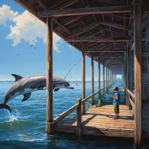 girl with a dolphin,dolphinarium,fishing pier,porpoise,dolphin background,dolphin school,trainer with dolphin,two dolphins,giant dolphin,dolphins,dolphin coast,dolphin show,harbour porpoise,the dolphin,cetacea,a flying dolphin in air,dolphin,marine mammal,road dolphin,blue whale,Conceptual Art,Daily,Daily 01