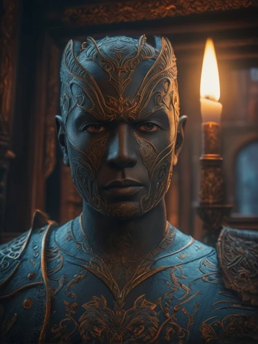 garuda,cent,aquaman,witcher,white walker,kadala,male character,blue demon,male elf,warlord,zion,golden mask,gold mask,iron mask hero,electro,avatar,sultan,chartreux,poseidon god face,iceman,Photography,General,Fantasy