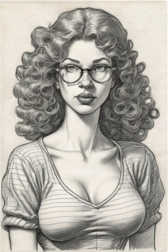 vintage drawing,pencil drawings,pencil drawing,david bates,retro woman,charcoal drawing,pencil and paper,graphite,librarian,retro women,charcoal pencil,girl drawing,retro girl,chalk drawing,portrait of a girl,pencil art,with glasses,marylyn monroe - female,young woman,girl portrait,Illustration,Black and White,Black and White 30