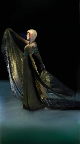 mourning swan,queen of the night,black macaws sari,miss circassian,fantasia,cloak,harpy,caped,flamenco,elsa,tilda,ballerina,cinderella,drape,sphinx pinastri,girl in a long dress,the snow queen,dark angel,rapunzel,shawl
