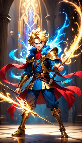 leo,alibaba,monsoon banner,hero academy,show off aurora,celebration cape,flame spirit,fire background,god of thunder,summoner,magus,cg artwork,dane axe,merlin,rein,fantasy warrior,diwali banner,king sword,power icon,alm,Anime,Anime,Cartoon