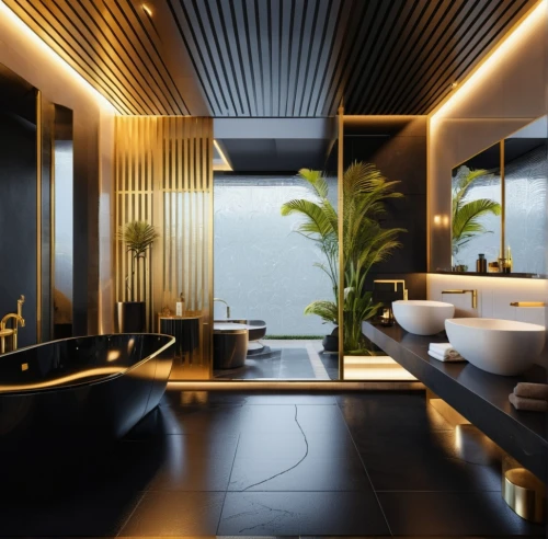 luxury bathroom,interior modern design,luxury home interior,modern minimalist bathroom,modern decor,contemporary decor,interior decoration,interior design,shower bar,3d rendering,room divider,luxury property,modern kitchen interior,modern living room,gold wall,interior decor,luxury hotel,washroom,hallway space,penthouse apartment,Photography,General,Realistic