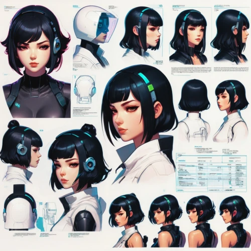 studies,vector girl,icon set,concept art,drink icons,japanese icons,chinese icons,avatar,water-the sword lily,hime cut,illustrations,widow's tears,head woman,hairstyles,asahi,bob cut,bolt-004,lenses,ying,oils,Unique,Design,Character Design
