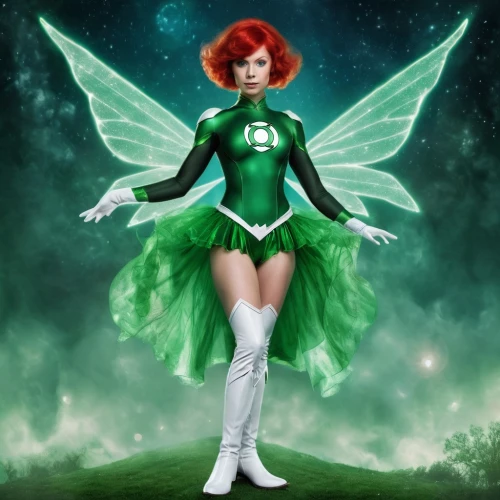 green lantern,patrol,green aurora,evil fairy,fantasy woman,emerald,rosa 'the fairy,the enchantress,aurora butterfly,cosplay image,gonepteryx cleopatra,green,butterfly green,incarnate clover,rosa ' the fairy,faerie,fairy queen,faery,shamrock,poison ivy,Illustration,Realistic Fantasy,Realistic Fantasy 02