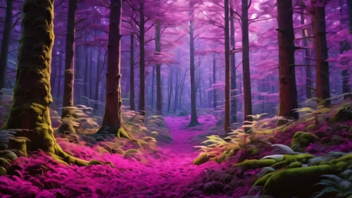 fairytale forest,fairy forest,germany forest,purple landscape,forest of dreams,enchanted forest,elven forest,forest floor,forest,forest path,holy forest,forest glade,forest landscape,foggy forest,purple wallpaper,the forest,forest dark,cartoon forest,fir forest,forest background,Photography,General,Natural