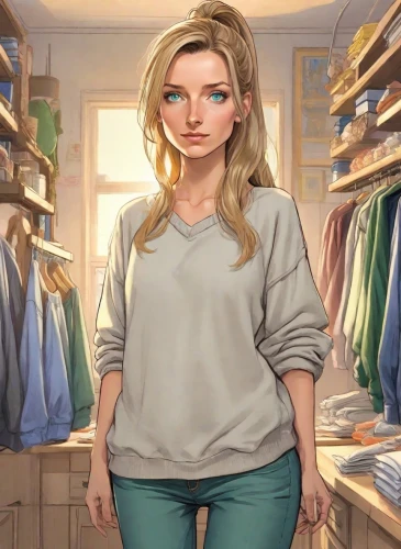 woman shopping,pantsuit,women clothes,elsa,pajamas,nurse uniform,female doctor,women's clothing,librarian,advertising clothes,polo shirt,clothes,olallieberry,shopkeeper,ladies clothes,lisaswardrobe,in a shirt,female worker,shopping icon,sweater,Digital Art,Comic