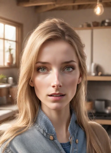 natural cosmetic,cgi,woman face,woman's face,realdoll,female model,the girl's face,women's eyes,b3d,girl in the kitchen,visual effect lighting,ai,computer graphics,geometric ai file,blonde woman,3d rendered,gpu,3d rendering,young woman,beauty face skin