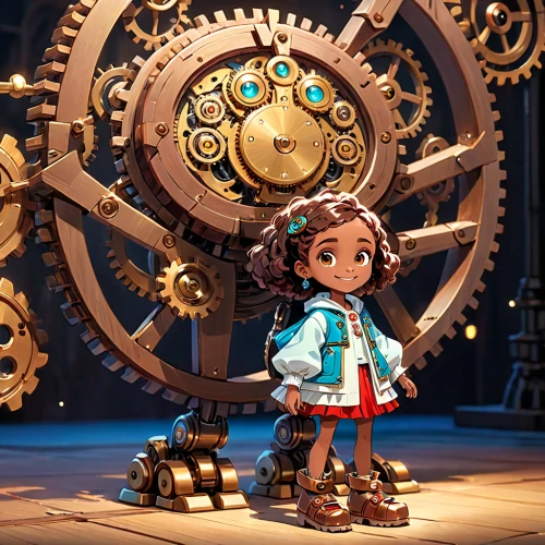 merida,moana,cog,steampunk gears,tiana,girl with a wheel,gingerbread girl,steampunk,clockmaker,cogs,toy's story,gingerbread maker,coco,clockwork,cinderella,cuckoo clock,rapunzel,pinocchio,cogwheel,miguel of coco,Anime,Anime,Cartoon