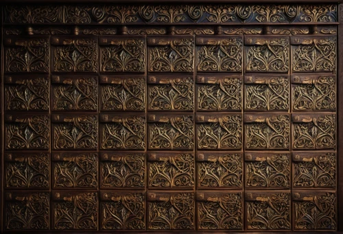 terracotta tiles,seamless texture,wall panel,wooden wall,patterned wood decoration,wooden door,bronze wall,wooden background,portcullis,old door,half-timbered wall,antique background,carved wall,iron door,armoire,doors,wood background,wooden facade,wall texture,wood gate,Photography,General,Fantasy