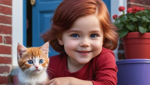 red tabby,ginger cat,pumuckl,redheads,red cat,ginger kitten,little boy and girl,cat with blue eyes,cute cat,children's background,cartoon cat,redhead doll,girl and boy outdoor,red-haired,ginger family,blue eyes cat,maci,vintage boy and girl,child portrait,cute cartoon character,Photography,General,Natural