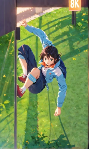 flip (acrobatic),flying girl,playmat,jumps,anime boy,jump,swing,kick,kite flyer,long jump,flying noodles,leap for joy,levitation,leap,levitating,hanging swing,jumping,tilt mechanics,girl lying on the grass,leaping,Anime,Anime,Realistic