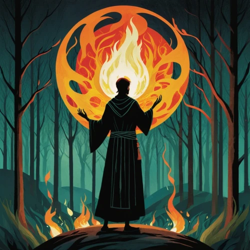 flickering flame,the abbot of olib,benedictine,fire master,pillar of fire,twelve apostle,burning torch,archimandrite,lake of fire,lucus burns,the conflagration,fire background,flame of fire,the night of kupala,torch-bearer,campfire,game illustration,fire artist,monk,flame spirit,Illustration,Vector,Vector 08