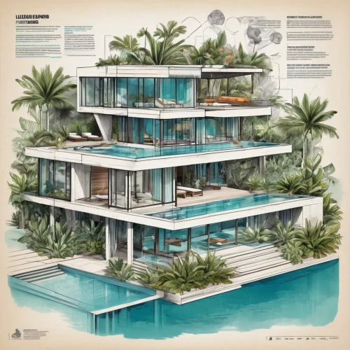 tropical house,cube stilt houses,condominium,kirrarchitecture,apartments,modern architecture,aqua studio,dunes house,archidaily,houses clipart,hotel riviera,floating huts,beach house,artificial island,balconies,residential,floating islands,futuristic architecture,stilt houses,beachhouse,Unique,Design,Infographics
