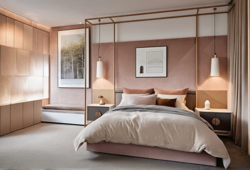 modern room,room divider,bedroom,four-poster,canopy bed,guest room,contemporary decor,modern decor,japanese-style room,danish room,guestroom,four poster,sleeping room,boutique hotel,interior modern design,wade rooms,great room,bed frame,casa fuster hotel,gold-pink earthy colors,Photography,General,Realistic