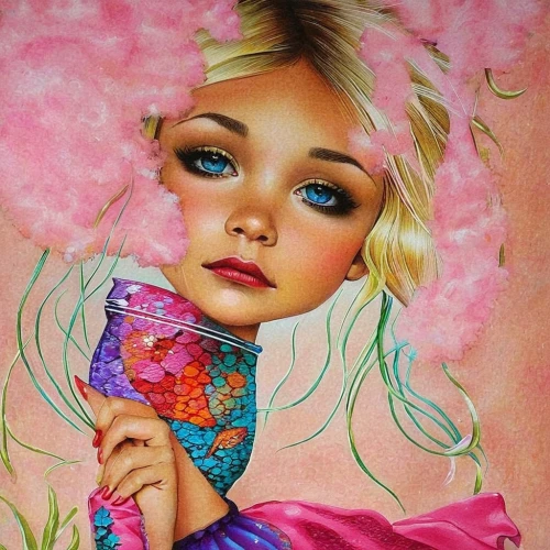 colour pencils,coloured pencils,color pencils,colored pencils,girl in flowers,colored pencil,flower painting,watercolor pencils,color pencil,little girl fairy,crayon colored pencil,flower girl,colored pencil background,flower fairy,oil painting on canvas,painter doll,boho art,fantasy portrait,beautiful girl with flowers,colourful pencils,Illustration,Abstract Fantasy,Abstract Fantasy 10