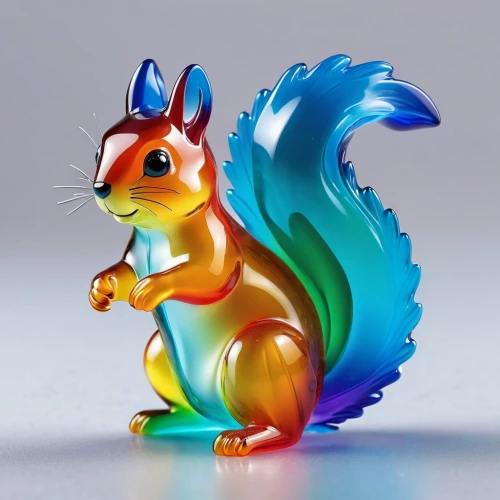 rainbow rabbit,abert's squirrel,atlas squirrel,douglas' squirrel,schleich,eurasian squirrel,chipping squirrel,squirrel,rainbow unicorn,animal figure,glass yard ornament,color rat,3d figure,wind-up toy,squirell,eurasian red squirrel,silver agouti,gold agouti,the squirrel,firefox,Unique,3D,Garage Kits