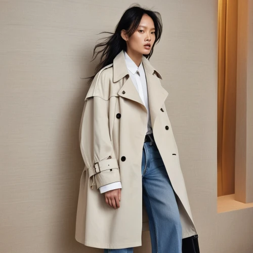 long coat,overcoat,trench coat,menswear for women,coat,woman in menswear,coat color,uniqlo,old coat,outerwear,women fashion,japanese woman,janome chow,xuan lian,tilda,female model,imperial coat,outer,asian semi-longhair,neutral color,Conceptual Art,Daily,Daily 03