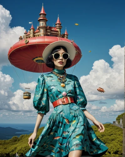 asian conical hat,ufo,flying saucer,travel woman,oriental princess,asian costume,oriental girl,asian woman,vietnamese woman,orientalism,myanmar,chairlift,japanese woman,globe trotter,geisha girl,inner mongolian beauty,asian teapot,asian vision,janome chow,mongolian