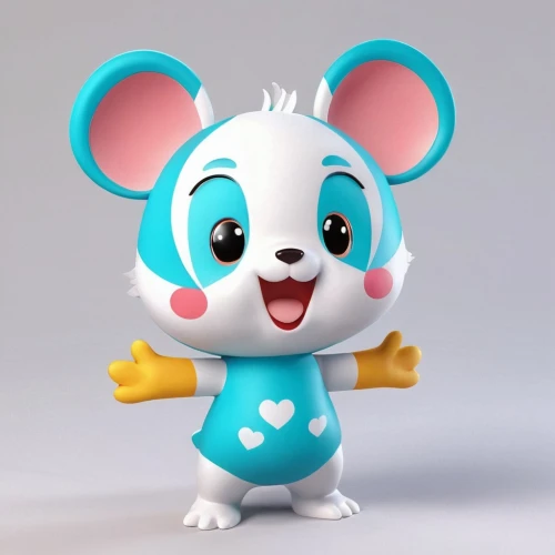cute cartoon character,mouse,3d model,plush figure,3d teddy,wind-up toy,lab mouse icon,3d figure,disney character,hamster,mice,straw mouse,mouse bacon,baby toy,mascot,computer mouse,no ear bunny,white footed mouse,3d rendered,game figure,Unique,3D,3D Character