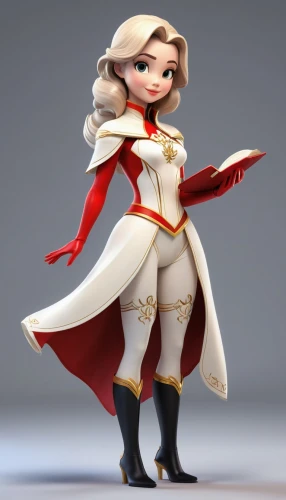 3d model,celebration cape,3d figure,lady medic,white rose snow queen,suit of the snow maiden,the snow queen,elsa,vax figure,goddess of justice,female doll,figure of justice,figurine,doll figure,female doctor,fantasy woman,snow white,joan of arc,sterntaler,fairy tale character,Unique,3D,3D Character