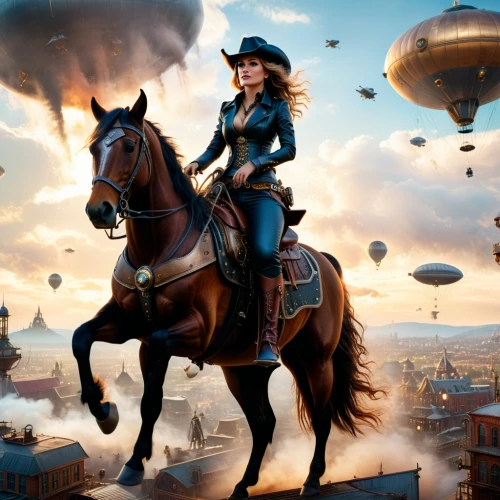 airships,airship,game illustration,hot air balloon ride,western riding,sci fiction illustration,hot air ballooning,hot-air-balloon-valley-sky,hot air balloon rides,fantasy picture,parachutist,steampunk,hot air balloons,fantasy art,hot air balloon,balloon trip,parachuting,horse riders,horseback,cowgirls,Photography,General,Fantasy