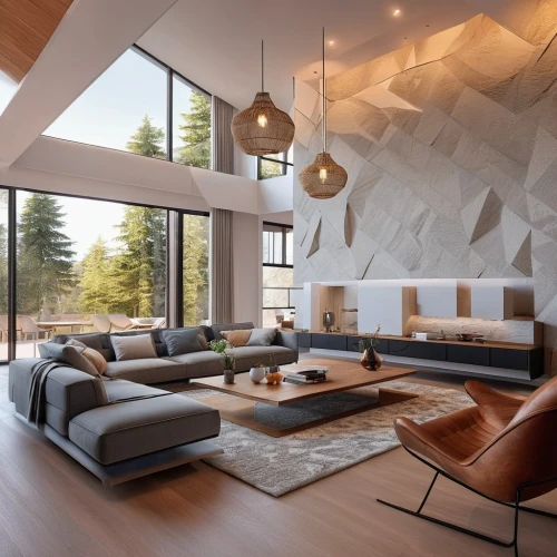 modern living room,interior modern design,modern decor,living room,contemporary decor,fire place,interior design,modern room,livingroom,family room,loft,scandinavian style,luxury home interior,the cabin in the mountains,modern style,alpine style,great room,house in the mountains,bonus room,cubic house,Photography,General,Realistic