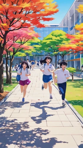 japanese sakura background,sakura background,anime 3d,anime cartoon,sakura trees,tokyo summer olympics,run,chidori is the cherry blossoms,running,euphonium,osomatsu,yuki nagato sos brigade,anime japanese clothing,studio ghibli,little girls walking,to run,school design,jogging,haruhi suzumiya sos brigade,walk in a park,Illustration,Japanese style,Japanese Style 04