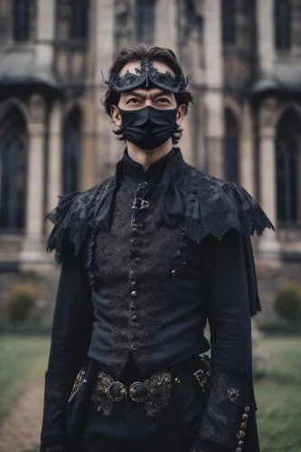 gothic fashion,masquerade,dark gothic mood,gothic style,corvus,medieval,gothic,masked man,goth subculture,goths,king of the ravens,knight armor,goth like,masked,gothic woman,athos,gothic portrait,wearing a mandatory mask,goth festival,reims,Photography,Natural