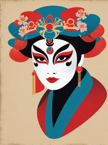 geisha girl,geisha,peking opera,taiwanese opera,daruma,cool woodblock images,japanese art,oriental princess,oriental girl,oriental painting,japanese woman,chinese art,art deco woman,woodblock prints,japanese icons,mulan,japanese character,shinto,japanese culture,oriental,Illustration,Vector,Vector 01