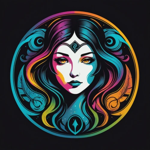 mermaid vectors,zodiac sign libra,art deco woman,horoscope libra,zodiac sign gemini,aquarius,colorful spiral,horoscope pisces,the zodiac sign pisces,adobe illustrator,psychedelic art,sorceress,aura,vector graphic,kaleidoscope website,gemini,art nouveau design,star mother,virgo,libra,Illustration,Black and White,Black and White 01