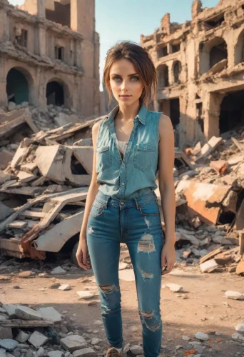 photo session in torn clothes,girl in a historic way,destroyed city,syrian,children of war,iraq,syria,post apocalyptic,photo manipulation,digital compositing,luxury decay,photomanipulation,girl in overalls,young model istanbul,baghdad,girl with gun,dilapidated,photoshop manipulation,image manipulation,libya,Photography,Realistic