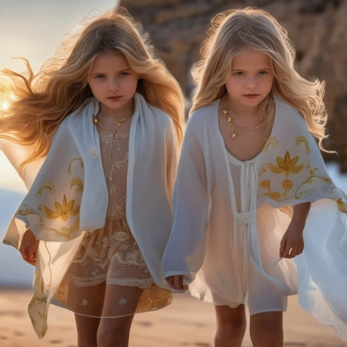 little girls walking,little girls,little girl dresses,little angels,fashion dolls,little girl in wind,beautiful photo girls,children girls,angels,princesses,walk on the beach,fairies,girl and boy outdoor,golden sands,vintage boy and girl,child model,nomadic children,models,gold filigree,blond girl,Photography,General,Natural