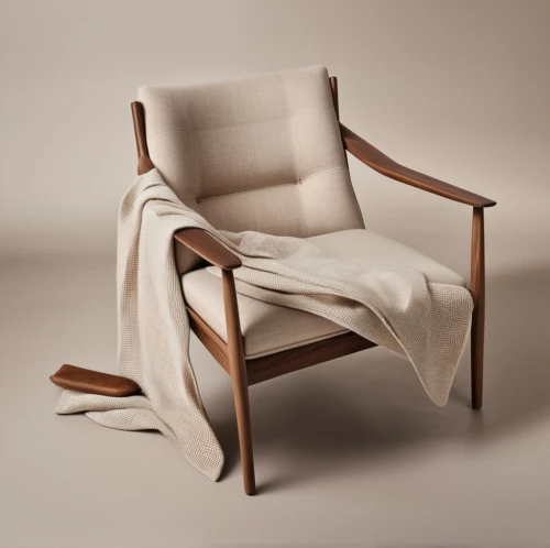armchair,wing chair,rocking chair,sleeper chair,danish furniture,folding chair,chaise,soft furniture,chaise lounge,chaise longue,chair,slipcover,seating furniture,club chair,brown fabric,deckchair,tailor seat,linen,upholstery,deck chair,Photography,General,Realistic