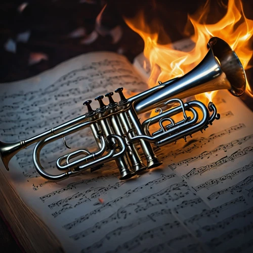 trumpet of jericho,brass instrument,flugelhorn,instrument music,musical instruments,fire artist,fire-eater,fanfare horn,musical instrument,fire background,music instruments,fire eater,treble clef,instruments musical,musical notes,hot metal,music notes,combustion,open flames,gold trumpet,Photography,General,Fantasy