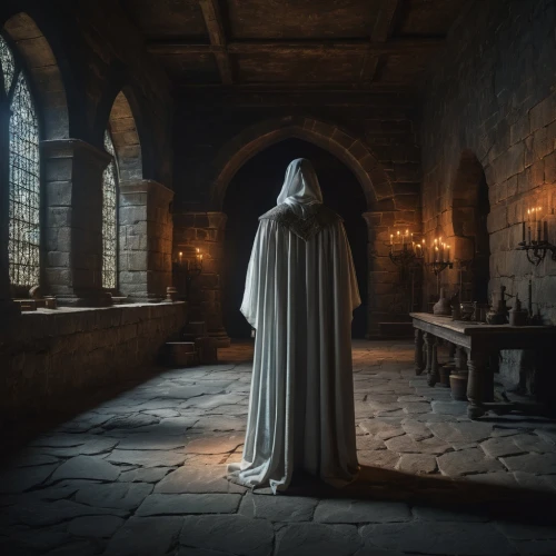 the abbot of olib,candlemaker,games of light,cloak,hall of the fallen,candlemas,the nun,hooded man,vestment,crypt,the white torch,ghost castle,the threshold of the house,the ghost,of mourning,medieval,castleguard,house of prayer,the witch,benedictine,Photography,General,Fantasy