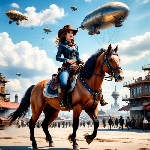 airships,airship,western riding,wild west,cowgirls,steampunk,western,cowboy mounted shooting,sci fiction illustration,stagecoach,cavalry,oktoberfest background,western pleasure,charreada,game illustration,gunfighter,digital compositing,sheriff,parachutist,american frontier,Photography,General,Realistic