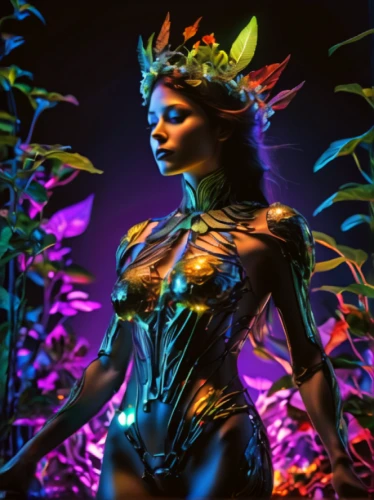 neon body painting,bodypaint,fantasy woman,faerie,dryad,bodypainting,uv,masquerade,nightshade plant,poison ivy,neon carnival brasil,body painting,garden fairy,fairy queen,fae,fairy peacock,the enchantress,faery,brazil carnival,secret garden of venus