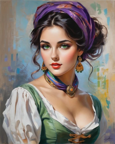 italian painter,art painting,romantic portrait,oil painting,young woman,girl portrait,oil painting on canvas,fantasy portrait,portrait of a girl,world digital painting,milkmaid,photo painting,fantasy art,boho art,mystical portrait of a girl,young lady,girl with cloth,woman portrait,painting,comely,Conceptual Art,Oil color,Oil Color 10