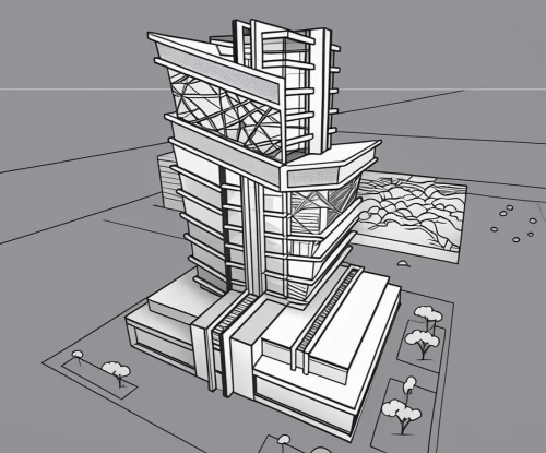 residential tower,high-rise building,3d rendering,kirrarchitecture,multi-story structure,skyscraper,building honeycomb,multi-storey,urban towers,orthographic,renaissance tower,3d modeling,pc tower,electric tower,building structure,wireframe graphics,arhitecture,impact tower,isometric,high rise,Design Sketch,Design Sketch,Outline