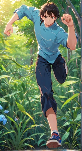 studio ghibli,in the tall grass,throwing leaves,detective conan,picking flowers,flying seed,perennial flax,jump,falling flowers,spring background,summer background,flying seeds,forest clover,flying girl,anime 3d,chasing butterflies,background image,2d,green summer,high grass,Anime,Anime,Realistic