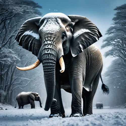 winter animals,elephants and mammoths,african elephant,african elephants,african bush elephant,blue elephant,elephantine,asian elephant,elephant tusks,elephant herd,elephants,mahout,elephant,cartoon elephants,circus elephant,tusks,pachyderm,indian elephant,forest animals,wildlife,Photography,General,Fantasy